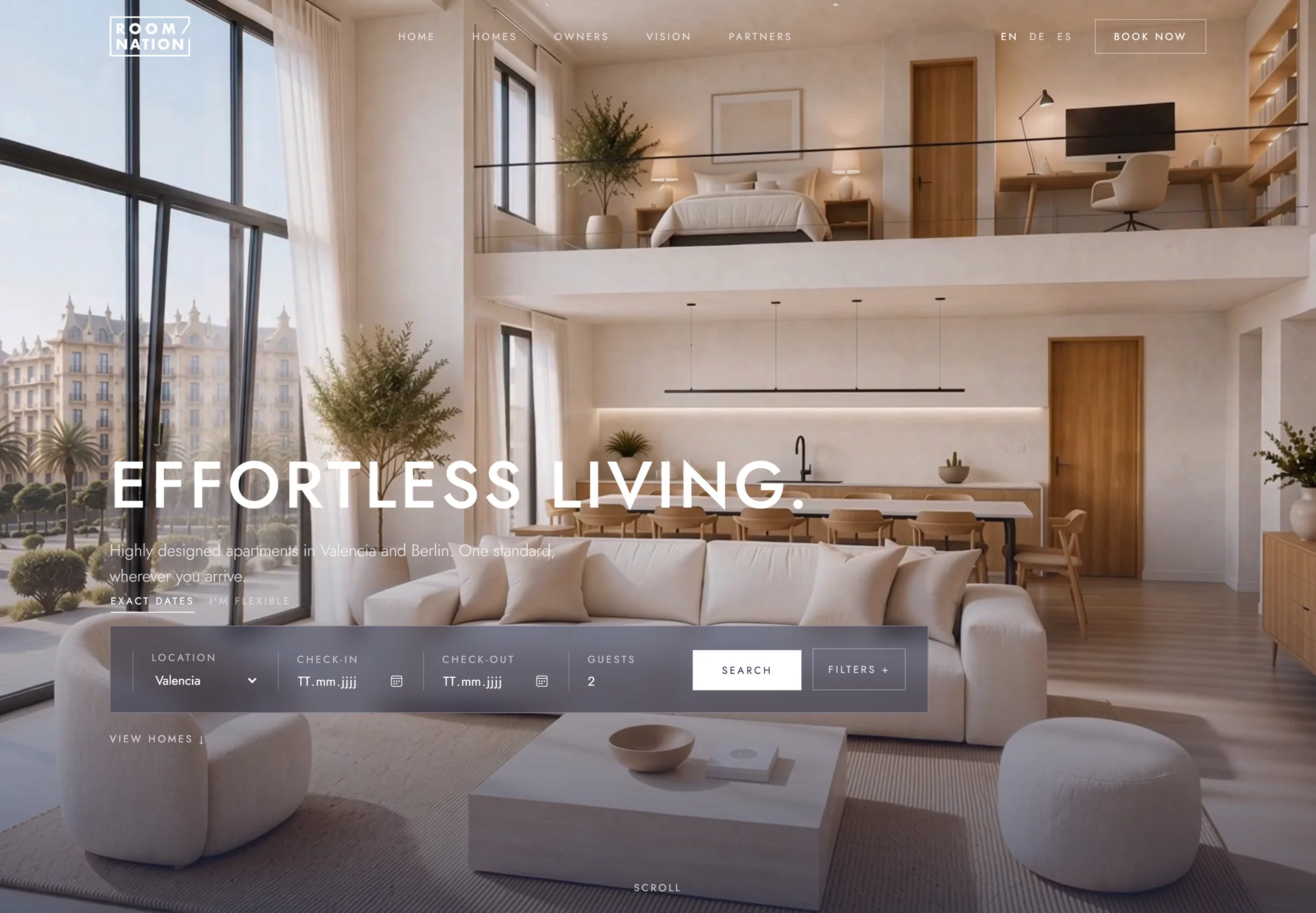 Room Nation – Vorschau der Website
